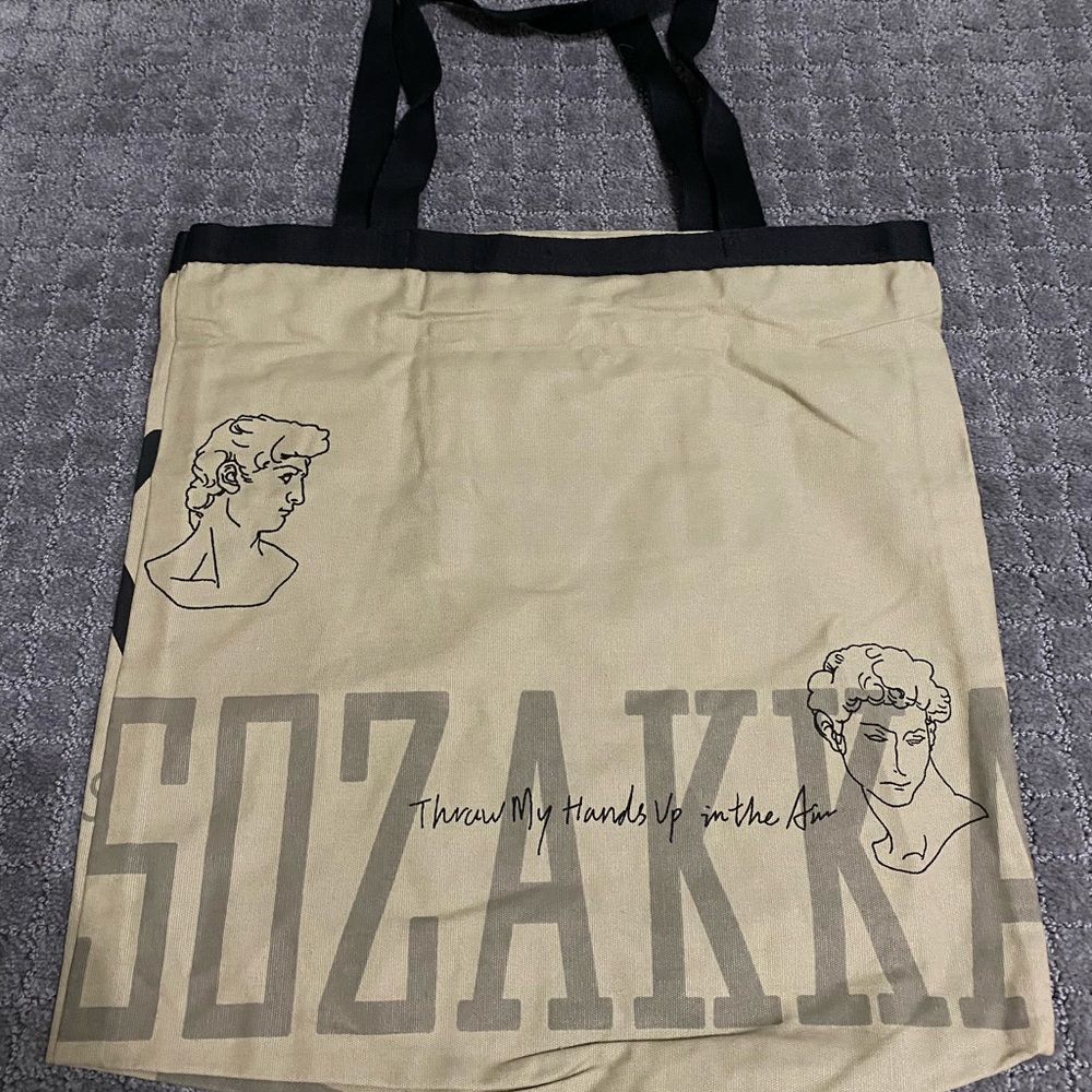 Korean Vintage Letters Graphic Canvas Tote Bag - Picture 9 of 9
